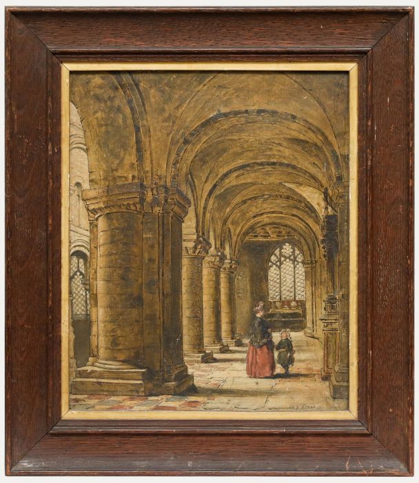 W.D. West - Framed Late 19th Century Oil, St Bartholomew's Church, London
