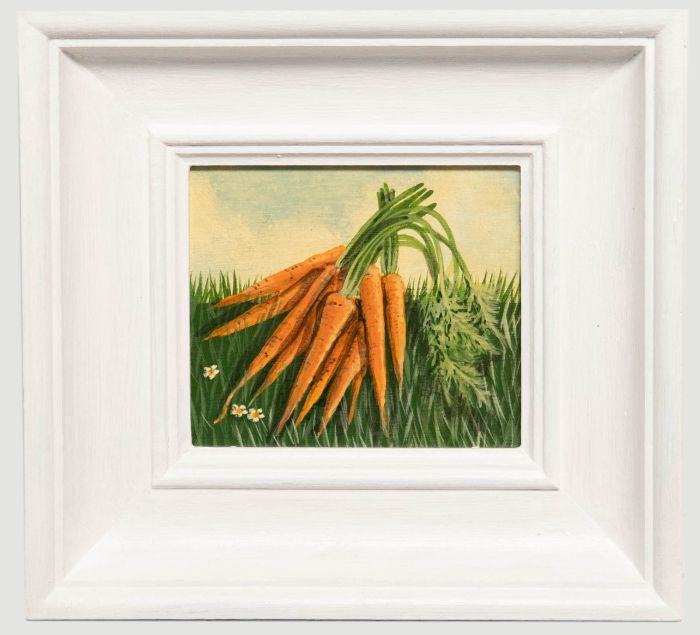 Jane Robinson - Framed Contemporary Oil, Carrots by the Bunch