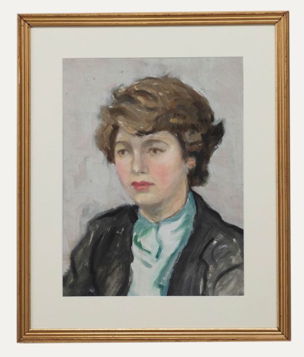 Attrib. Philip Naviasky (1894-1983) - Framed Mid 20th Century Oil, Portrait