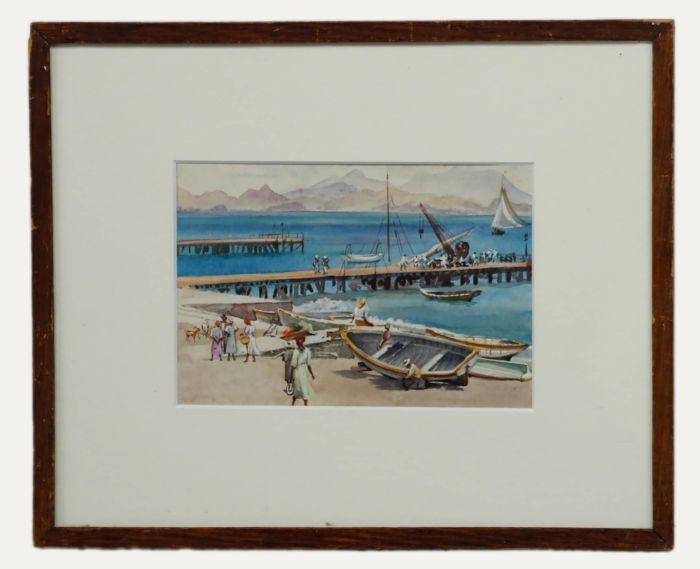 Early 20th Century Watercolour - African Harbour Scene