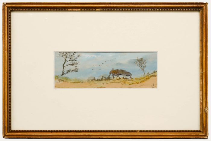 I.S - 19th Century Watercolour, The Little Cottage