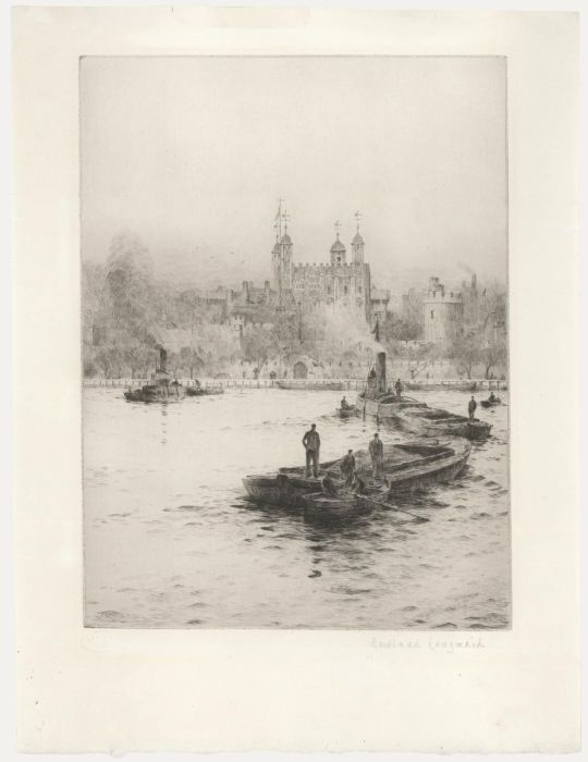 Rowland Langmaid RA (1897-1956) - Early 20th Century Etching, Tower of London
