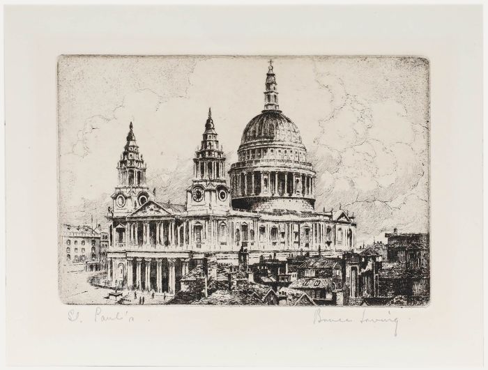 Bruce Irving - Early 20th Century Etching, St Paul's