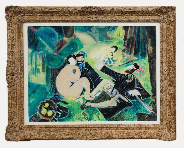 After Edouard Manet  - 20th Century Oil, Le Dejeuner sur l'Herbe