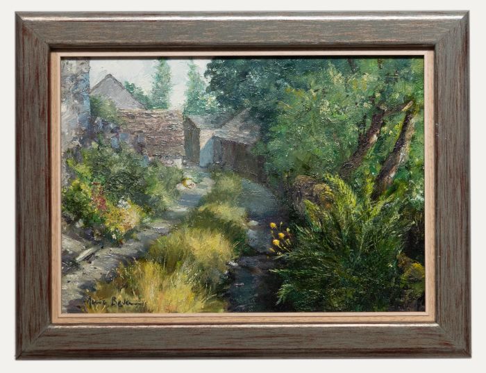 June Bevan (b.1927) - 20th Century Oil, Secluded Lane at Nightingale Centre