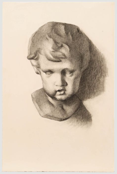 G. Querville - Early 20th Century Graphite Drawing, Study of a Statue