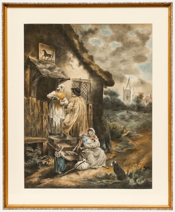After George Morland - Late 19th Century Watercolour, The Dram