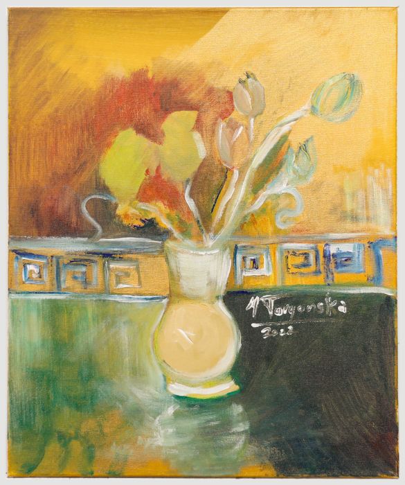 Magdalena Targonska - 2022 Acrylic, Birthday Flowers
