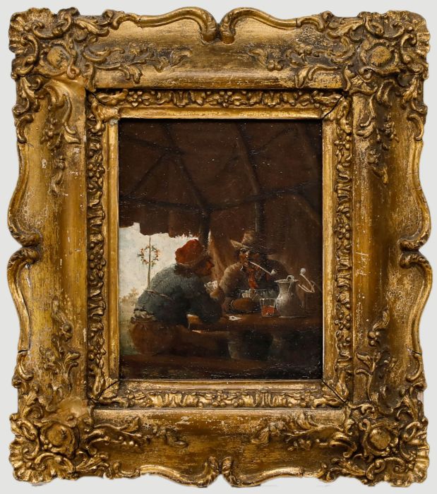 19th Century Oil - Tavern Scene