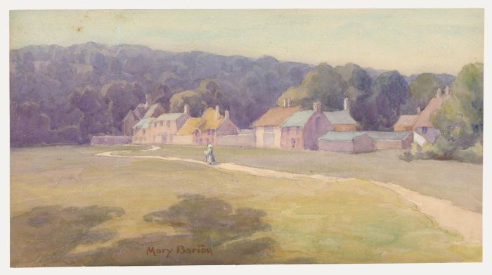 Mary Georgina Barton SWA (1861-1949) - Watercolour, Country Cottages