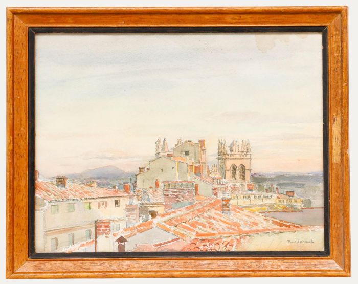 Paul Sarrut - 20th Century Oil, The Cathedral at Montpellier