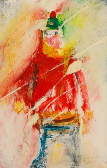 Sven Berlin (1911-1999) - Oil, The Green Bobble Hat 