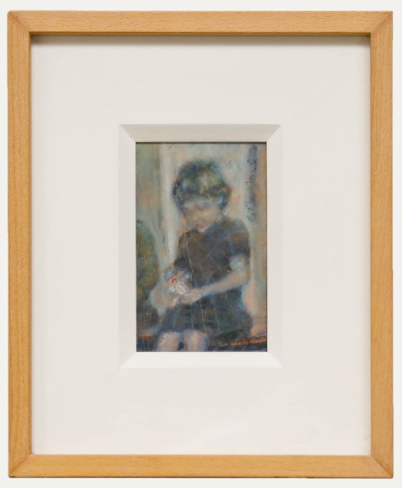 Colin Vincent - Framed 20th Century Tempera, Sue collects clowns.