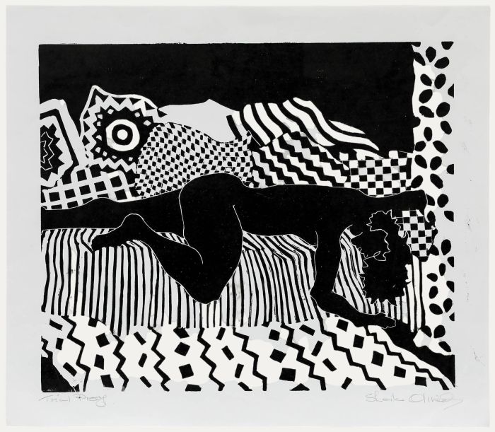 Sheila Oliner (1930-2020) - 1992 Linoprint, Reclining Woman I