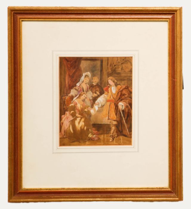 18th Century Watercolour - Court Scene