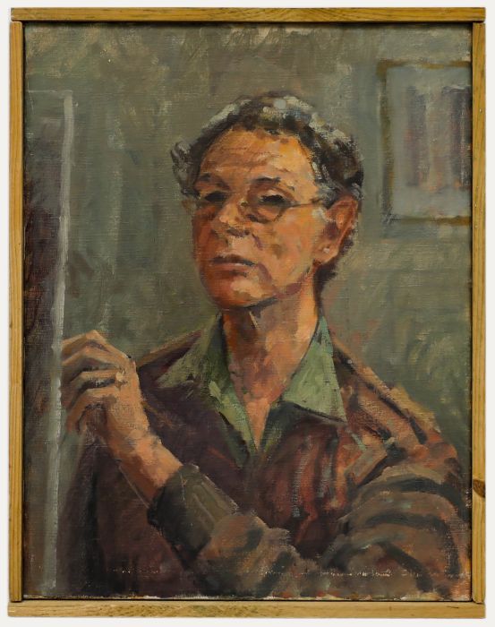 Framed 20th Century Oil - Self-Portrait at the Easel