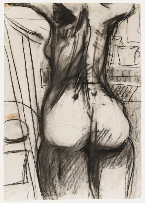Naomi Frears (b.1963) - 1990 Charcoal Drawing, Life Study III