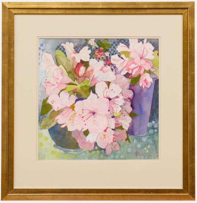 Nola Armstrong - 20th Century Watercolour, Hibiscus Bouquet