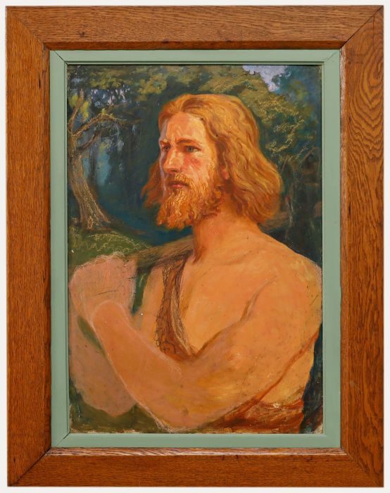 Early 20th Century Oil - Germanic Hunter