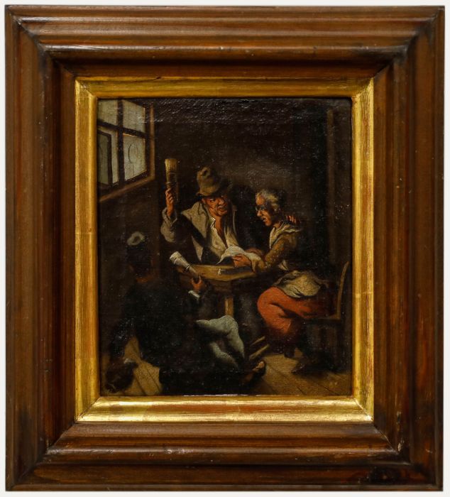 Early 19th Century Oil - A Threatening Presence
