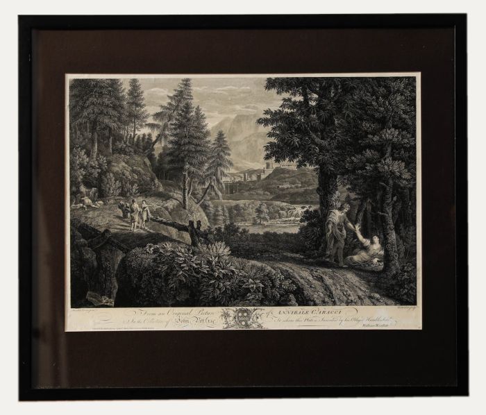 William Woollett after Annibale Carracci - 19th Century Engraving, Italian Town