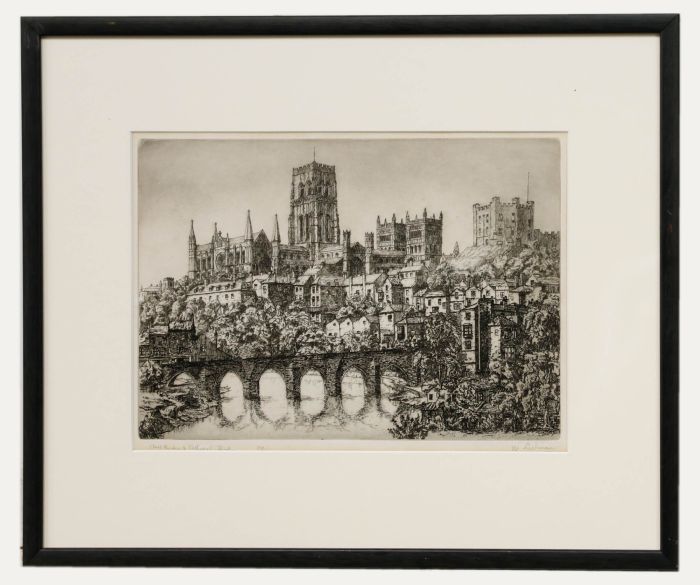 Walter Lishman (1900-1986) - Mid 20th Century Etching, Durham Cathedral