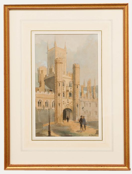 Alfred Slocombe (1836-1899)-Framed Watercolour, The Gatehouse St John's College 