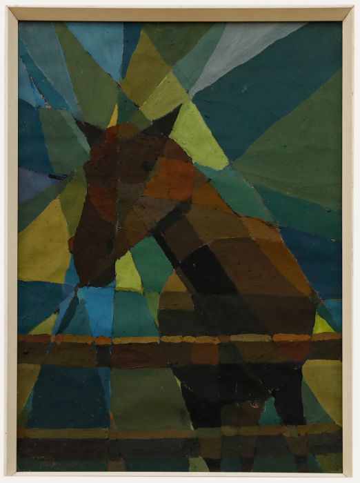 Framed Mid 20th Century Oil - Abstract Horse