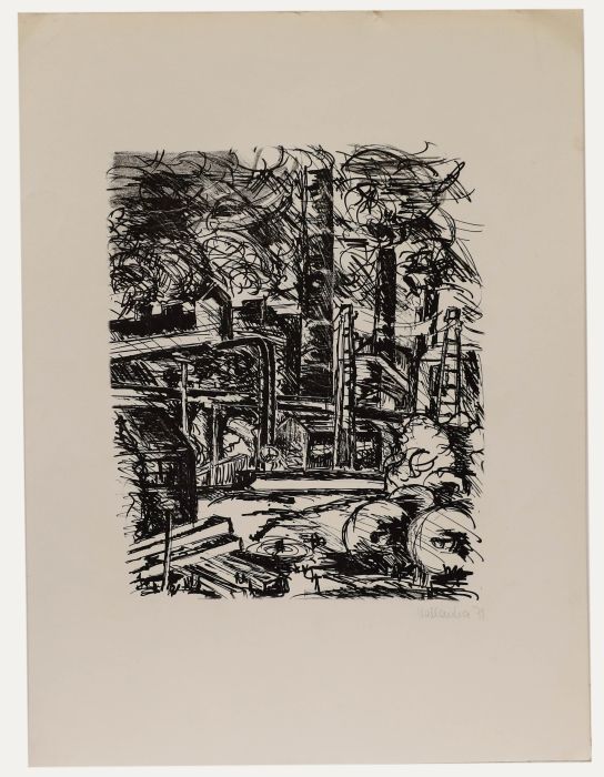 Marion Kallauka - 20th Century Lithograph, The Neighbourhood