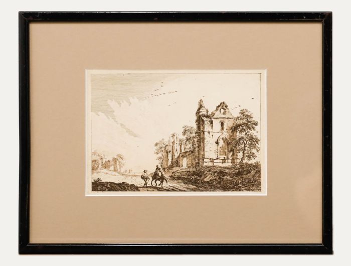Paul Sandby (1730-1809) - Early 19th Century Etching, By the Ruined Church