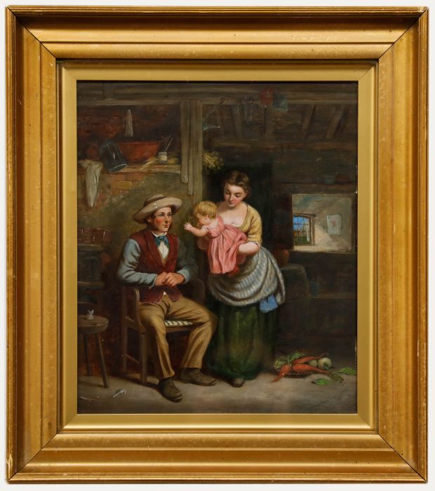 Frederick Johnston (fl.1855-1868) - Framed Oil, Reaching for Father