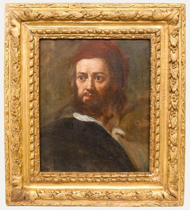 18th Century Oil - Bust of A Man in Red Cap
