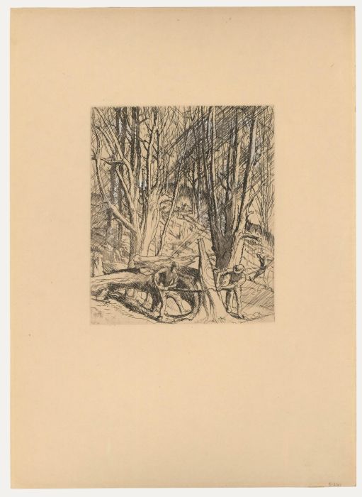 Frank Brangwyn (1867-1956) - Mid 20th Century Etching, Tree Felling