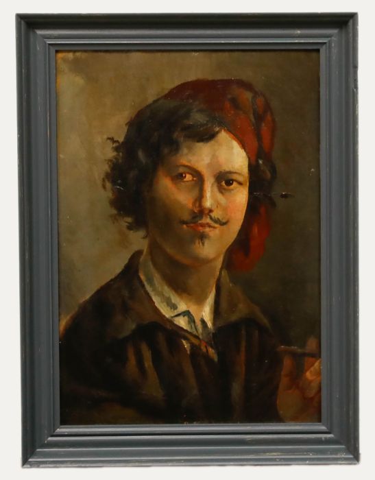 French School 19th Century Oil - Young Painter
