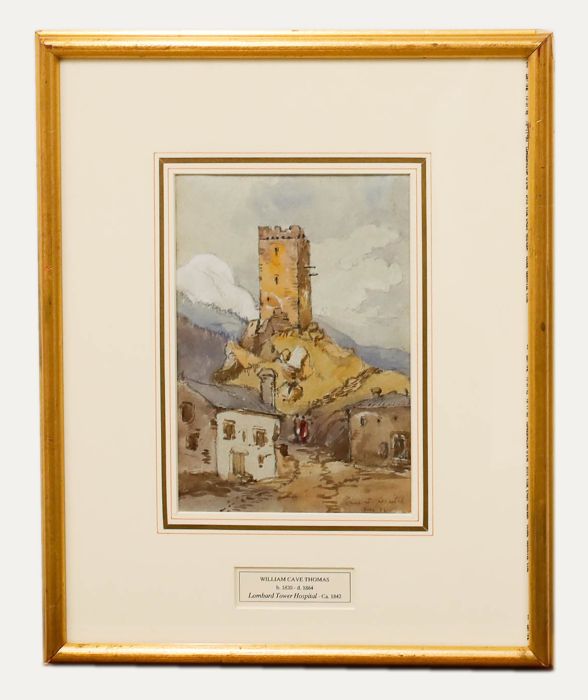 William Cave Thomas (1820-1906)  - c.1842 Watercolour, Lombard Tower Hospital