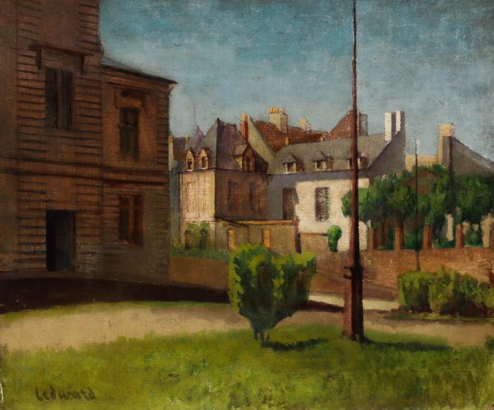 Early 20th Century Oil - Park Corner