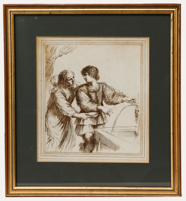William Wynne Ryland after Guercino - 18th Century Etching, At The Well