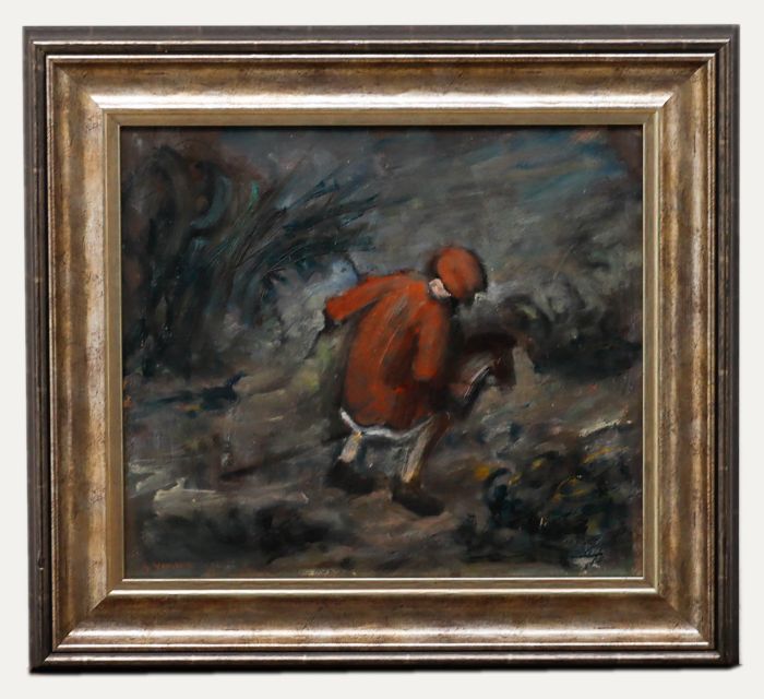 George Weissbort (1928-2013) - Framed 20th Century Oil, Child with Hobby Horse