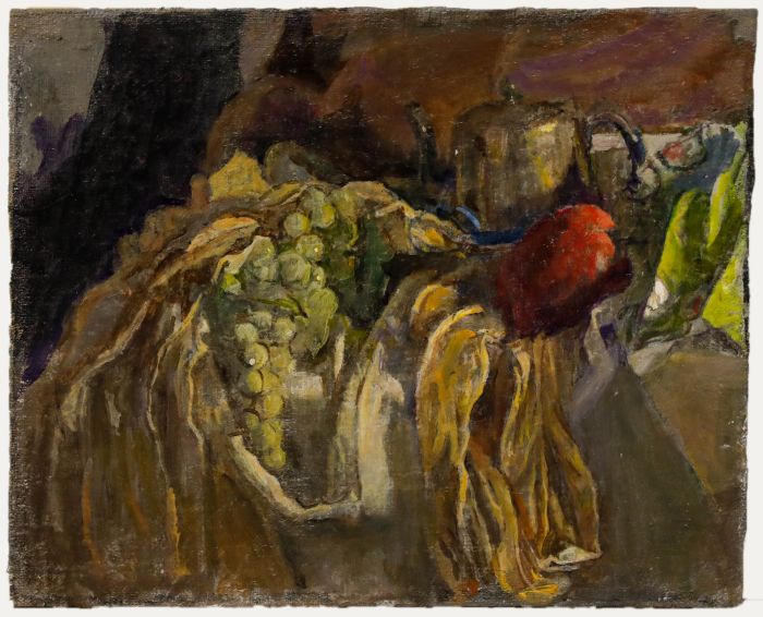 George Weissbort (1928-2013) - 20th Century Oil, Fruit & Silver Teapot