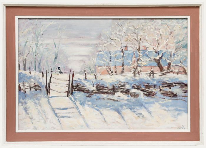 Erwin Steinhauser (1939-2023) After Claude Monet - Acrylic, The Magpie