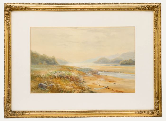1912 Watercolour - The Beach At Dusk