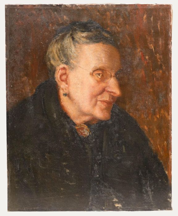 Early 20th Century Oil - Lady with Glasses