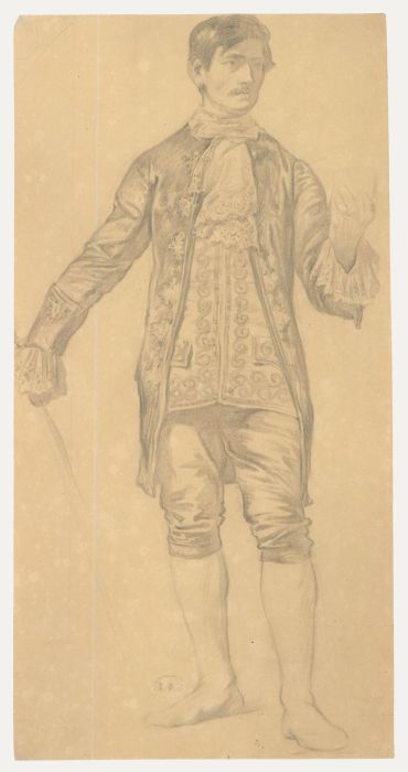 Edward Ridley (1883-1946) - Early 20th Century Graphite Drawing, The Actor