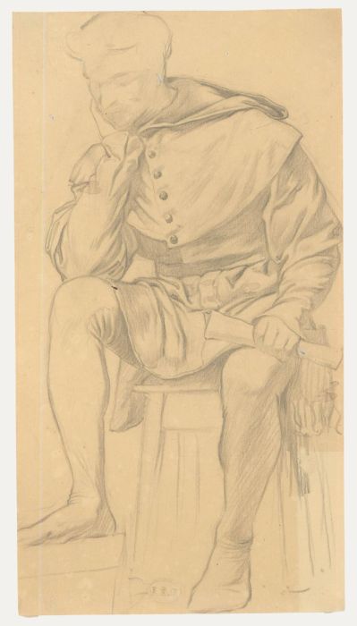 Edward Ridley (1883-1946) - Graphite Drawing, Study of a Scholarly Gentleman