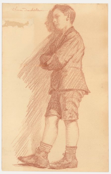 Olivier Duchateau (1876-1939) - Early 20th Century Pastel, Study of a Boy