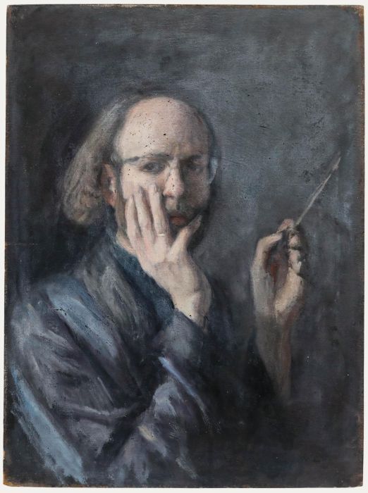 George Weissbort (1928-2013) - 20th Century Oil, Self Portrait with Paintbrush