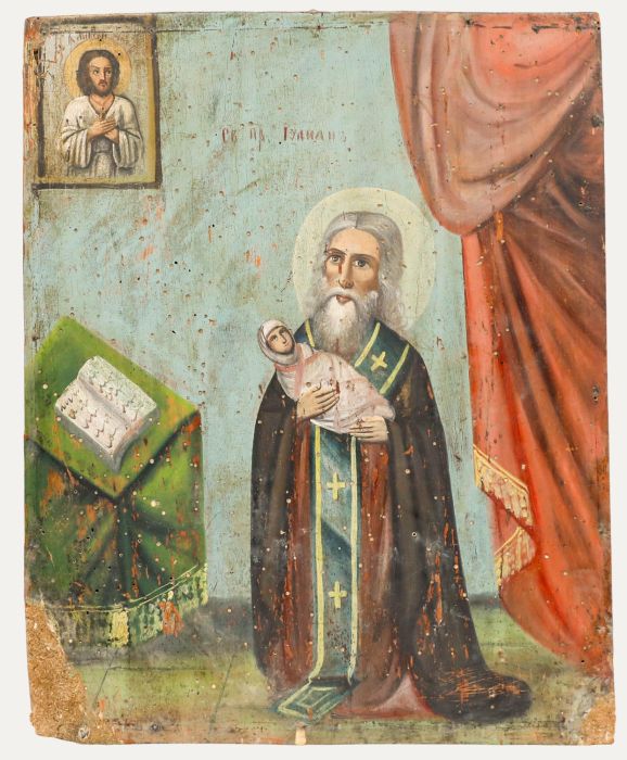 Early 20th Century Oil - St Stylianos of Paphlagonia