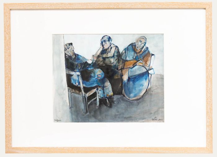 Ruth Schloss (1922-2013) - Contemporary Mixed Media, Three Figures
