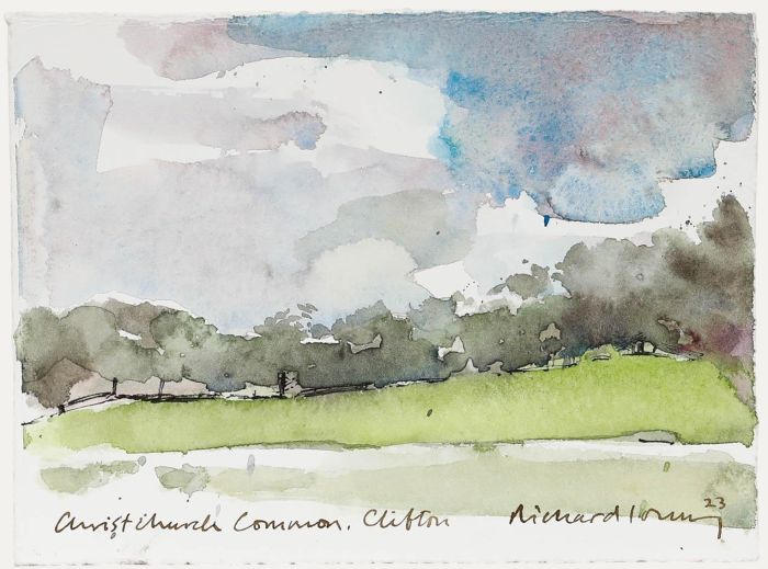 Richard J.S. Young - 2023 Watercolour, Christ Church Common, Clifton