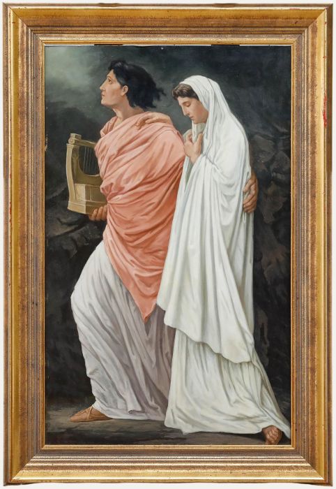 After Anselm Feuerbach - 20th Century Oil, Orpheus and Eurydice